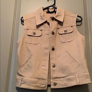 RELATIVITY Sleeveless Jacket Women's Size S Tan